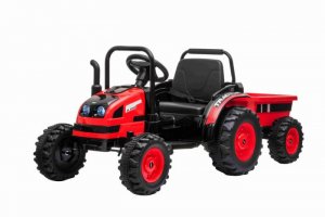 Beneo elektrický Traktor Power s vlečkou červený