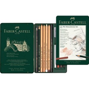 Faber Castell Pitt Monochrome sada 12 ks 112975