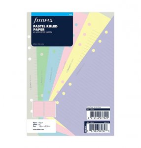 Filofax A5 linkované papíry pastelové, 60 listů 132610