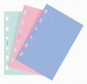 Filofax papír linkovaný, fashion barvy, 30 listů - kapesní 210507