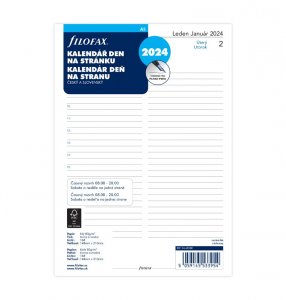 Filofax A5 kalendář 2024 ČJ+SJ den/1 stránka 6858024