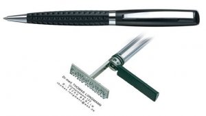 Heri Classic Grip Black, kuličkové pero s razítkem V6422