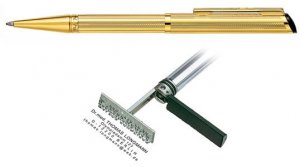 Heri Diagonal Gold, kuličkové pero s razítkem V3003