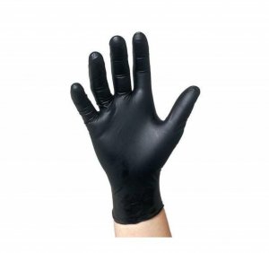 Intco jednorázové nitrilové rukavice černé L SNBE10046