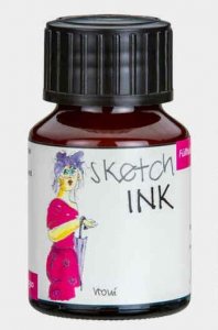 Rohrer & Klingner Sketchink Vroni lahvičkový inkoust růžový 50 ml RK42300050