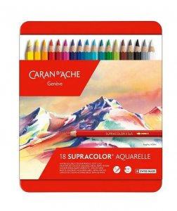 Caran dAche Supracolor akvarelové pastelky šestihranné 18 ks 3888.318