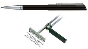 Heri Diagonal Black CT, kuličkové pero s razítkem V3021
