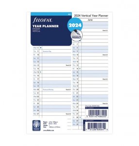 Filofax vertikální kalendář 2024 plánovací AJ - A5 6850124
