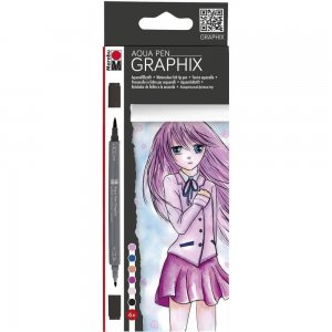 Marabu Graphix Aqua Pen Ma Ke Manga fixy 6 ks 014500101